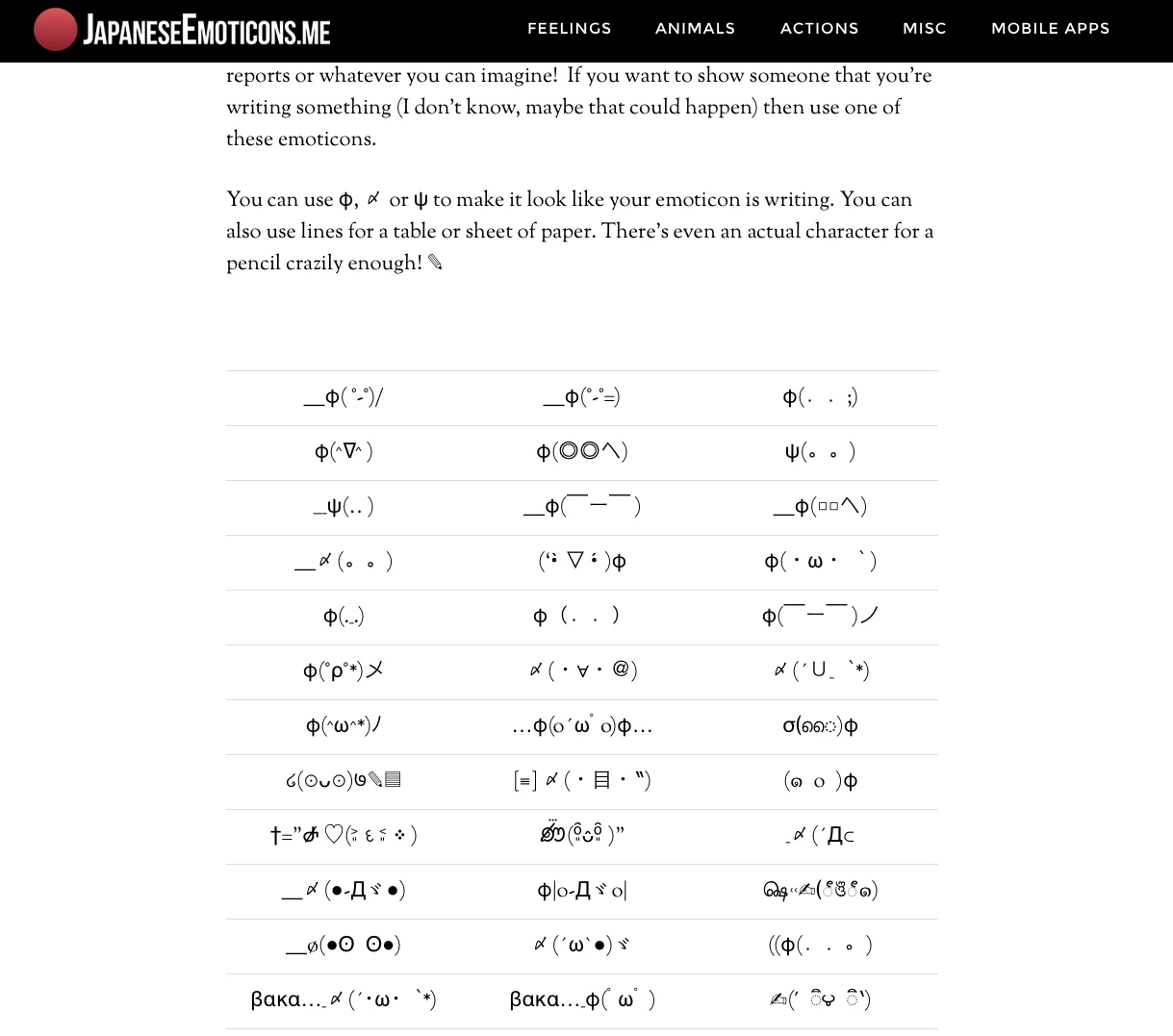 Our Writing Page